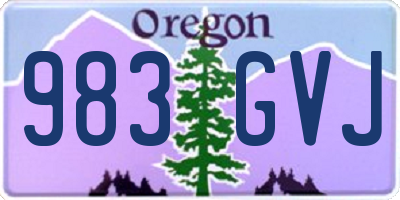 OR license plate 983GVJ