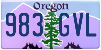OR license plate 983GVL