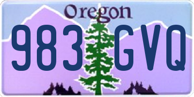 OR license plate 983GVQ