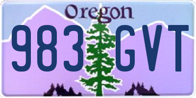 OR license plate 983GVT