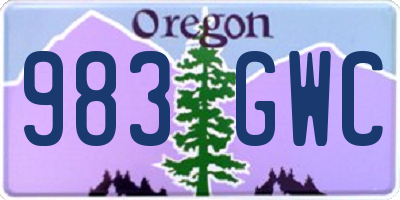 OR license plate 983GWC