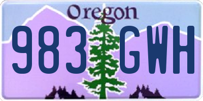 OR license plate 983GWH