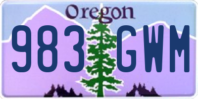 OR license plate 983GWM