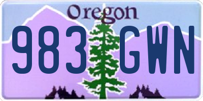 OR license plate 983GWN