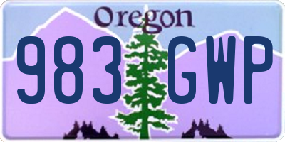 OR license plate 983GWP