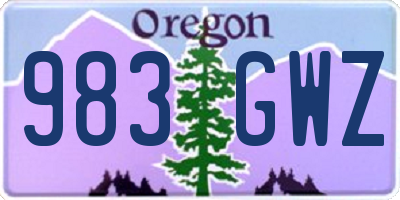 OR license plate 983GWZ