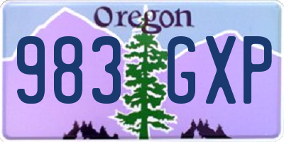 OR license plate 983GXP