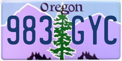 OR license plate 983GYC