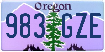 OR license plate 983GZE