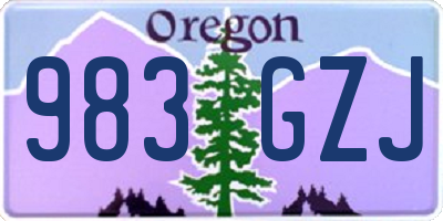 OR license plate 983GZJ