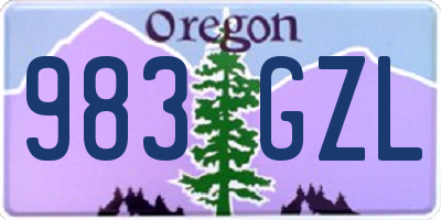 OR license plate 983GZL