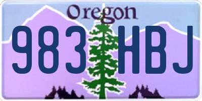 OR license plate 983HBJ