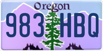 OR license plate 983HBQ