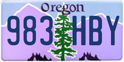 OR license plate 983HBY