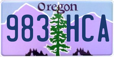 OR license plate 983HCA