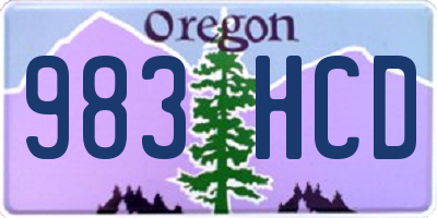 OR license plate 983HCD