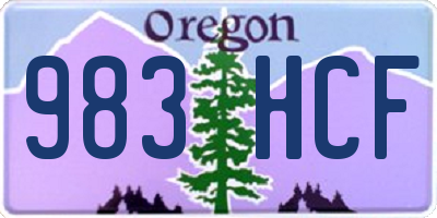 OR license plate 983HCF