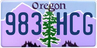 OR license plate 983HCG