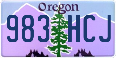 OR license plate 983HCJ