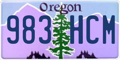 OR license plate 983HCM