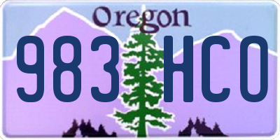 OR license plate 983HCO