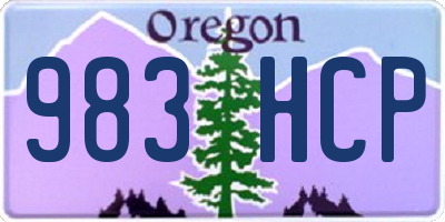 OR license plate 983HCP