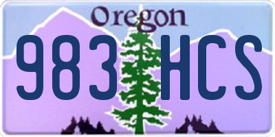 OR license plate 983HCS