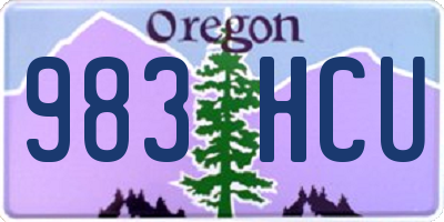 OR license plate 983HCU