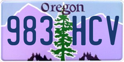 OR license plate 983HCV