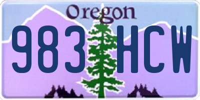 OR license plate 983HCW