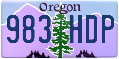 OR license plate 983HDP