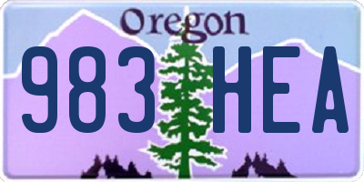 OR license plate 983HEA