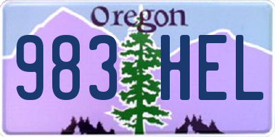 OR license plate 983HEL
