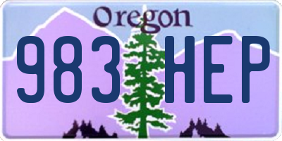 OR license plate 983HEP