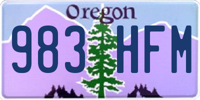 OR license plate 983HFM