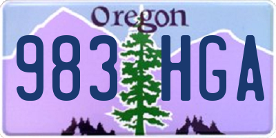 OR license plate 983HGA