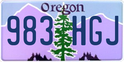 OR license plate 983HGJ