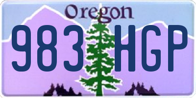 OR license plate 983HGP