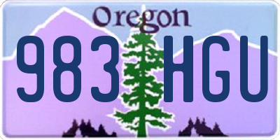 OR license plate 983HGU