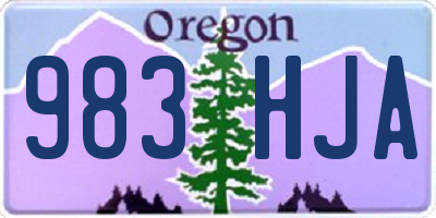 OR license plate 983HJA