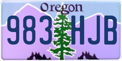 OR license plate 983HJB