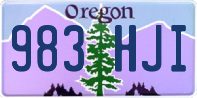 OR license plate 983HJI