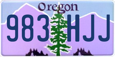 OR license plate 983HJJ