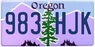 OR license plate 983HJK