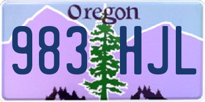 OR license plate 983HJL