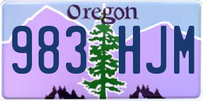 OR license plate 983HJM