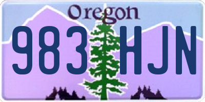 OR license plate 983HJN