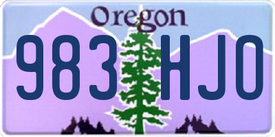 OR license plate 983HJO