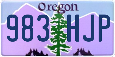 OR license plate 983HJP