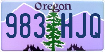 OR license plate 983HJQ